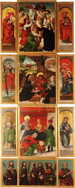 Altarpiece of Saints Anne and Michael the Archangel (Left panel). Artist: Comontes, Francisco de (active 1524-1565)