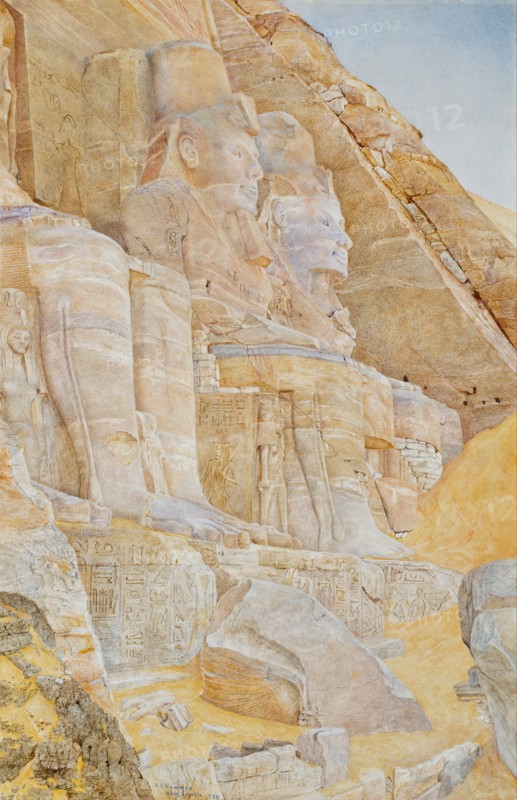 The Great Temple of Abu Simbel. Artist: Newmann, Henri Roderick (1833-1918)