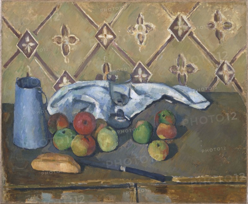 Fruit, Serviette and Milk Jug. Artist: Cézanne, Paul (1839-1906)