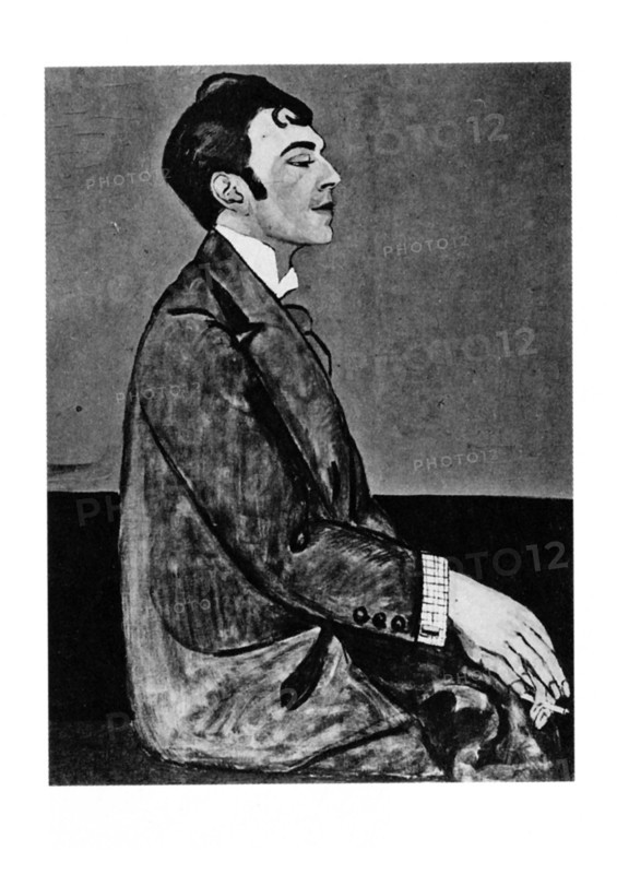 Portrait of the poet Osip Mandelstam (1891-1938). Artist: Zelmanova-Tchudovskaya, Anna Mikhaylovna (ca. 1890-1948)