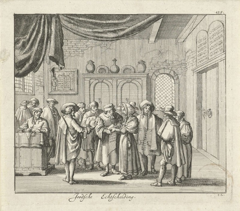 Jewish Divorce. Artist: Luyken, Jan (Johannes) (1649-1712)