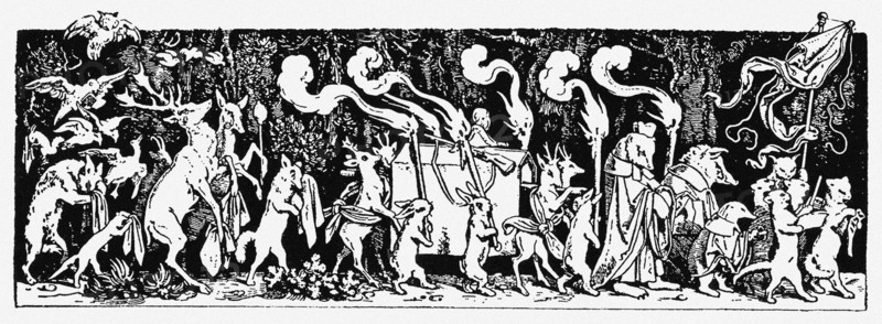 The Hunter's Funeral Procession (From: Munich Bilderbogen No 44). Artist: Schwind, Moritz Ludwig, von (1804-1871)