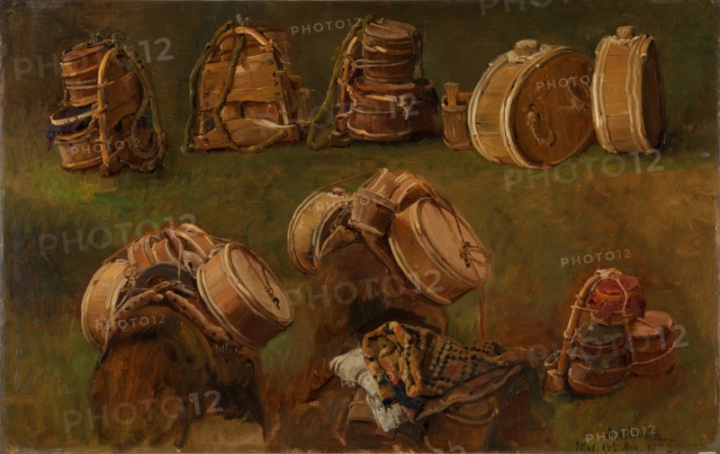 Study of Pack Saddles and other Objects. Artist: Askevold, Anders (1834-1900)