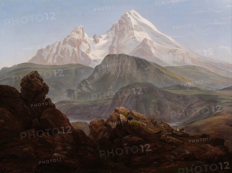 The Watzmann. Artist: Dahl, Johan Christian Clausen (1788-1857)