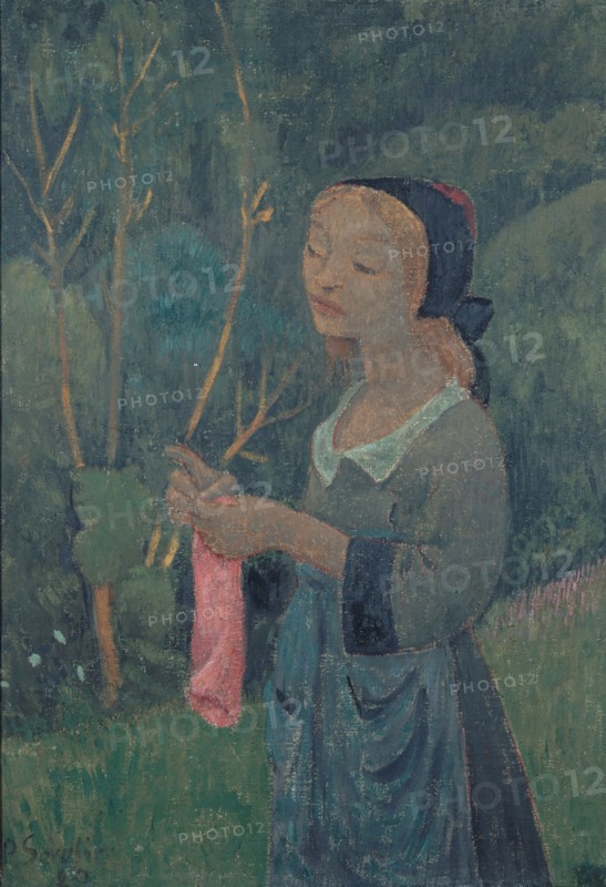 Girl with a Pink Stocking. Artist: Sérusier, Paul (1864-1927)
