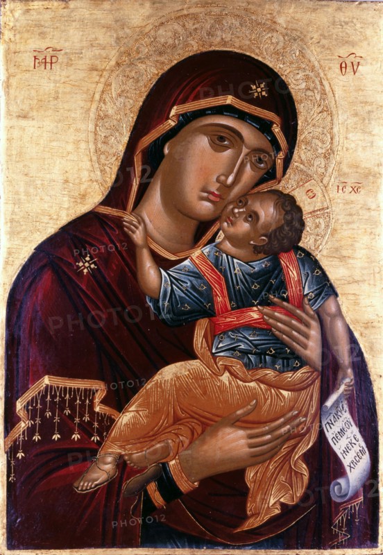 Our Lady of Tenderness (The Virgin Eleusa). Artist: Greek icon