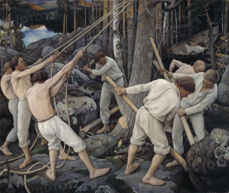 Pioneers in Karelia. Artist: Halonen, Pekka (1865-1933)