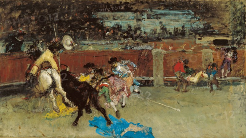 Bullfight. Wounded Picador. Artist: Fortuny, Marià (1838-1874)