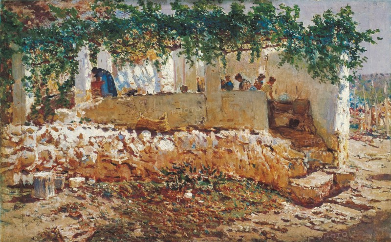 Washerwomen. Artist: Muñoz Degraín, Antonio (1840-1924)