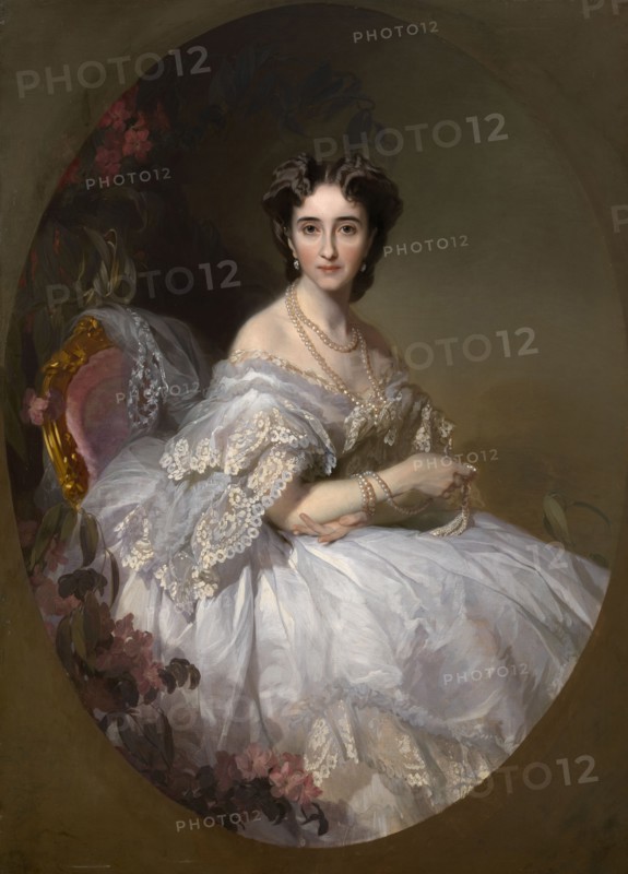 Portrait of Anastasia Ushakova, née Koni (1824-1902). Artist: Makarov, Ivan Kosmich (1822-1897)