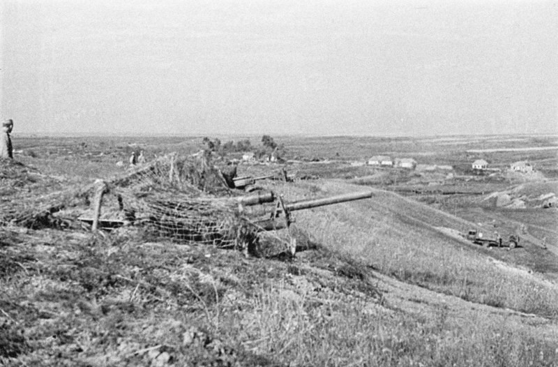 Operation Kutuzov. The Soviet artillery south of Orel. Artist: Anonymous
