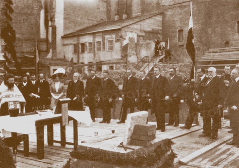 Public prayer before the beginning of the construction work of the the new German Embassy in St. Pet Artist: Anonymous
