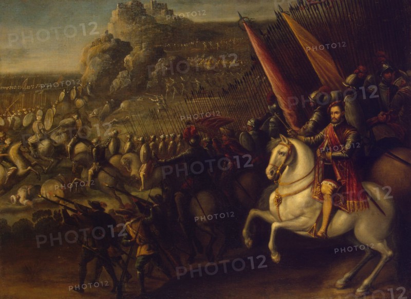 Battle scene, 1643. Artist: Corte, Juan de la (1585-1662)
