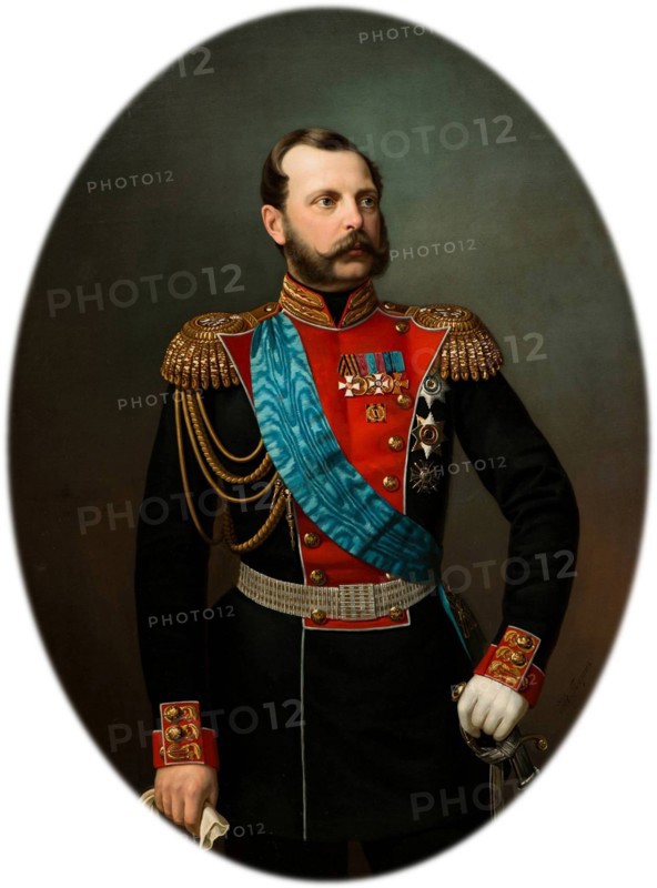 Portrait of Emperor Alexander II (1818-1881), 1860s. Artist: Tyurin, Ivan Alexeevich (1824-1904)