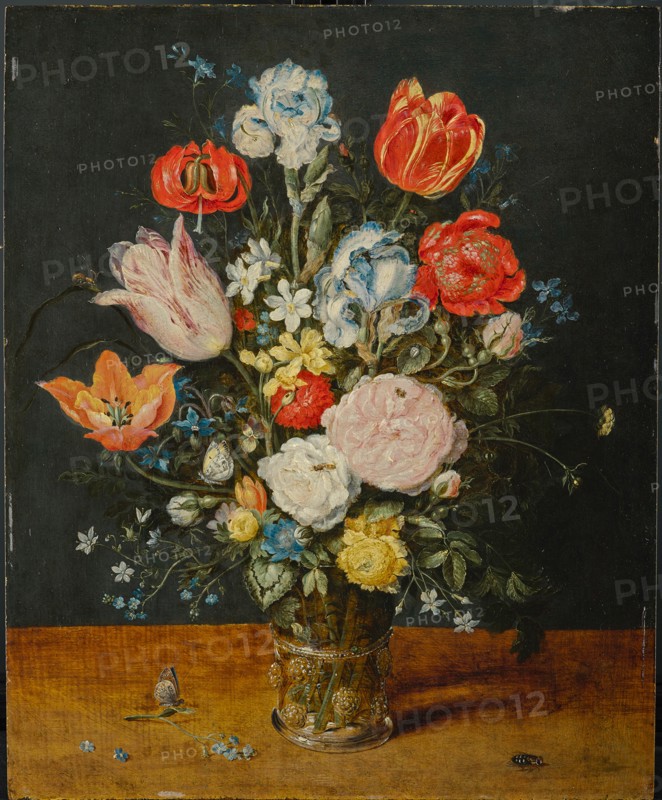 Flowers in a Glass Beaker, after 1608. Artist: Brueghel, Jan, the Elder (1568-1625)