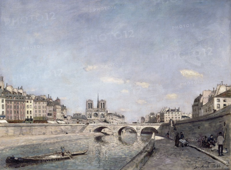 The Seine and Notre-Dame, 1864. Artist: Jongkind, Johan Barthold (1819-1891)
