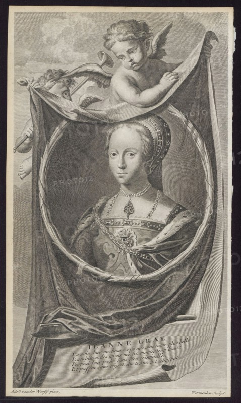 Jane Grey, 1697. Artist: Vermeulen, Cornelis Martinus (1644-1708)