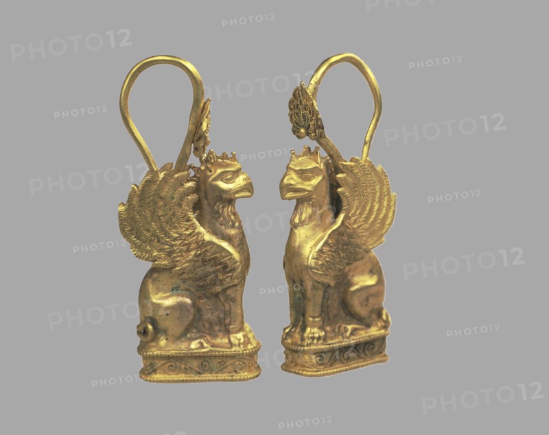 Earring in the Form of Griffin, 5th cen. BC. Artist: Scythian Art