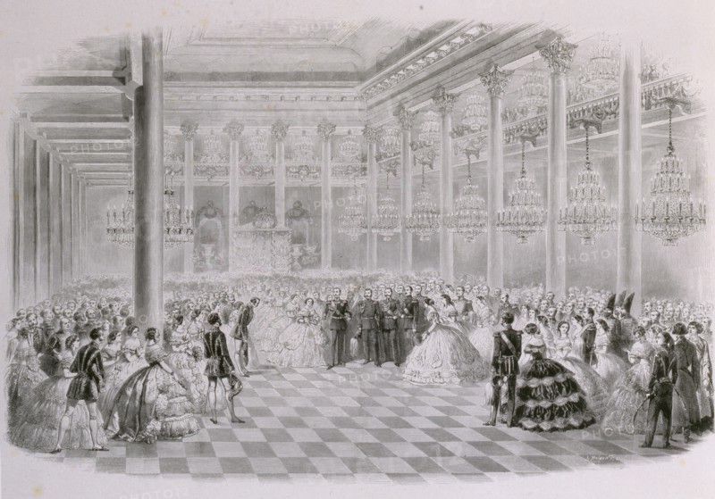 Ball in the Hall of the Russian Assembly of Nobility on the occasion of the coronation of Emperor Al Artist: Zichy, Mihály (1827-1906)