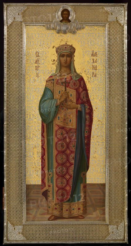 Saint Empress Alexandra, 1883. Artist: Ovchinnikov, Pavel Akimovich (1830-1888)