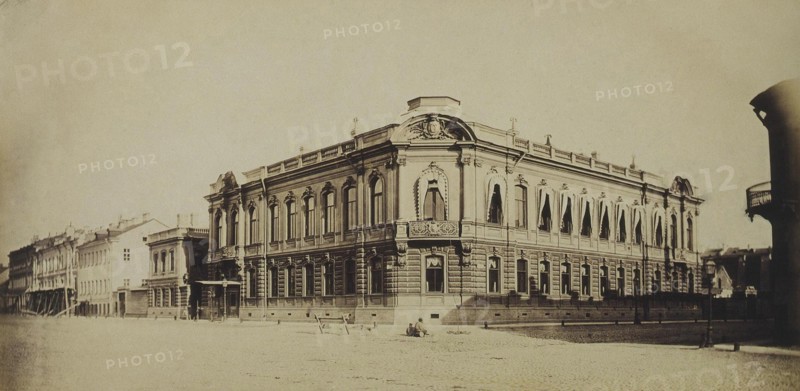The Stroganov palace in Saint Petersburg, 1860s. Artist: Bianchi, Giovanni (1812-1893)