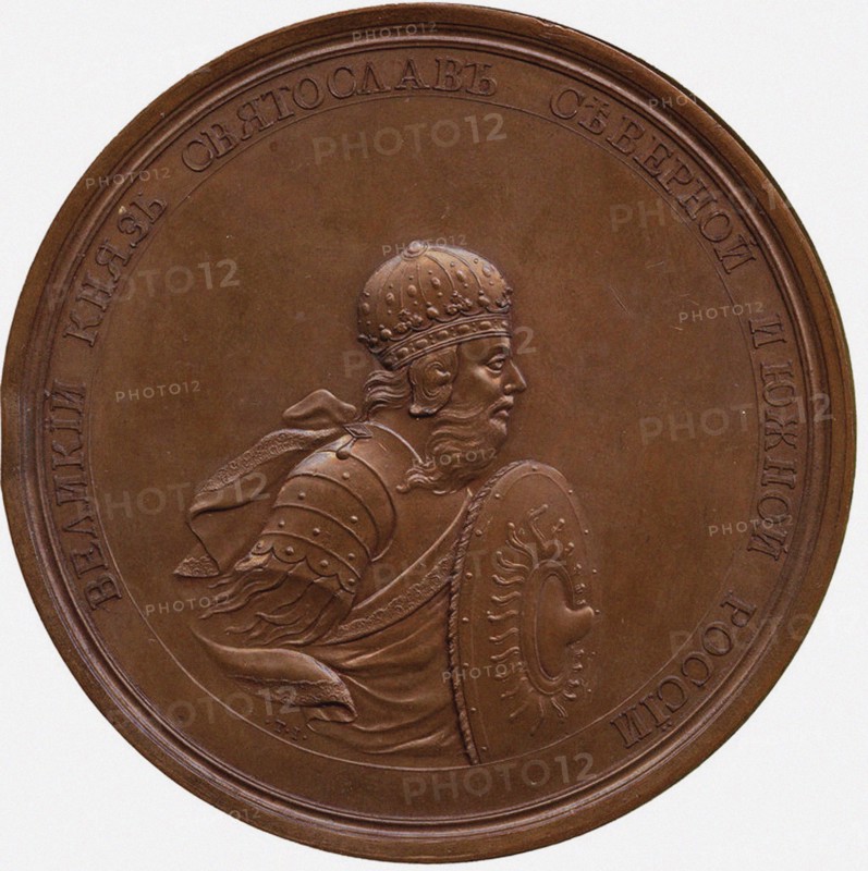Grand Prince Sviatoslav I Igorevich (from the Historical Medal Series), 1727. Artist: Numismatic, Russian coins