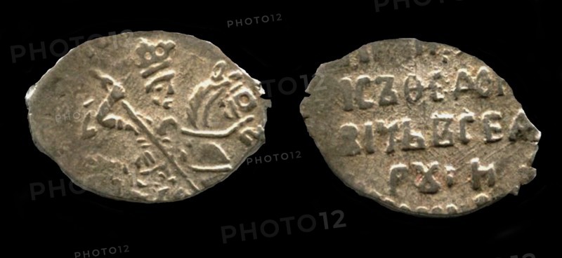 Silver kopek of the Tsar Boris Godunov, 1599. Artist: Numismatic, Russian coins
