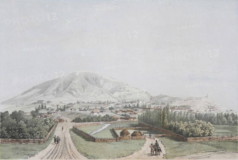 View of Pyatigorsk, Mid of the 19th century. Artist: Anonymous