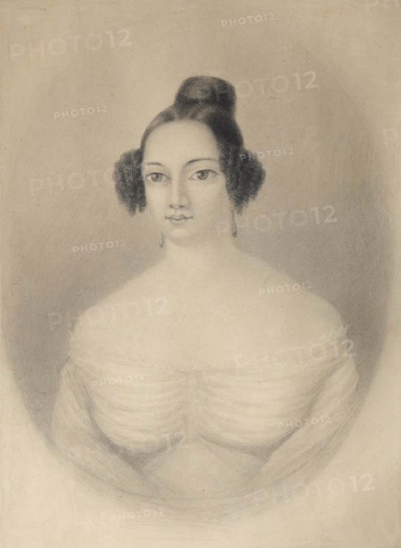 Portrait of Ekaterina Alexandrovna Sushkova (1812-1868), 1844. Artist: Tikhobrazov, Nikolay Ivanovich (1818-1874)