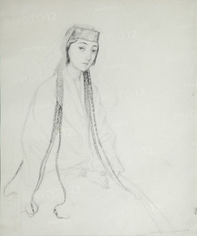 Portrait of Princess Maria (Maiko) Orbeliani (1818-1849), 1840-1842. Artist: Gagarin, Grigori Grigorievich (1810-1893)