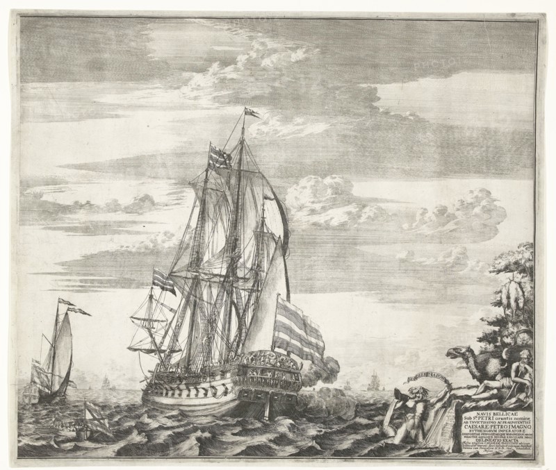Flagship Goto Predestinatsia (The Providence of God) built by Peter the Great at Voronezh, 1700, 170 Artist: Schoonebeek (Schoonebeck), Adriaan (1661-1705)