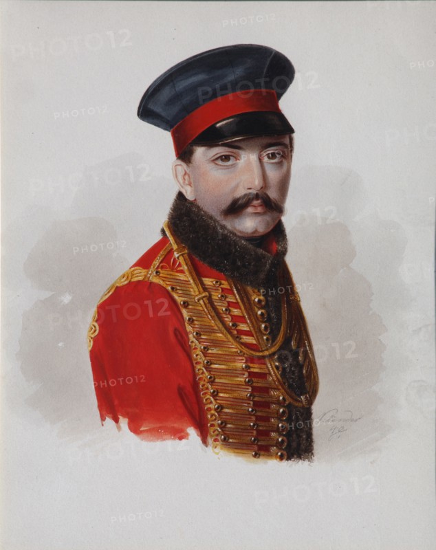 Portrait of Prince Alexander Fyodorovich Galitzine-Prozorovsky (1810-1898), 1840. Artist: Klünder, Alexander Ivanovich (1802-1875)