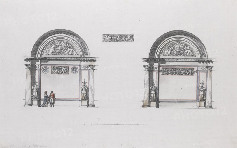 Design for the Sheremetev palace, Ostankino, c. 1796. Artist: Quarenghi, Giacomo Antonio Domenico (1744-1817)