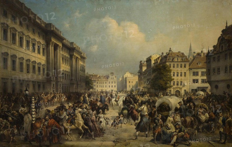 The occupation of Berlin by Russian troops in October 1760, 1849. Artist: Kotzebue, Alexander von (1815-1889)