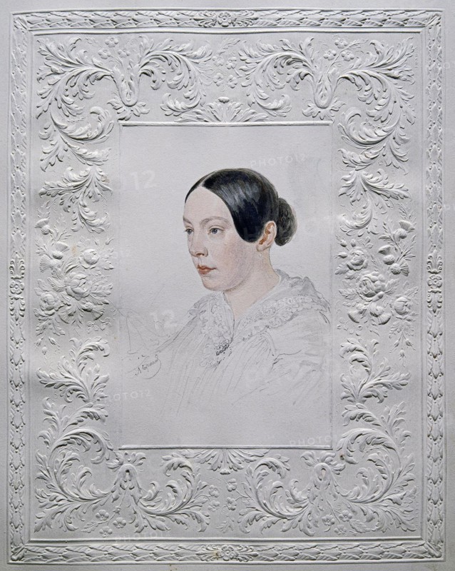 Portrait of Adelaida Alexandrovna Senkovskaya (1800-1858), née Baroness von Rahl, End 1840s. Artist: Briullov, Alexander Pavlovich (1798-1877)