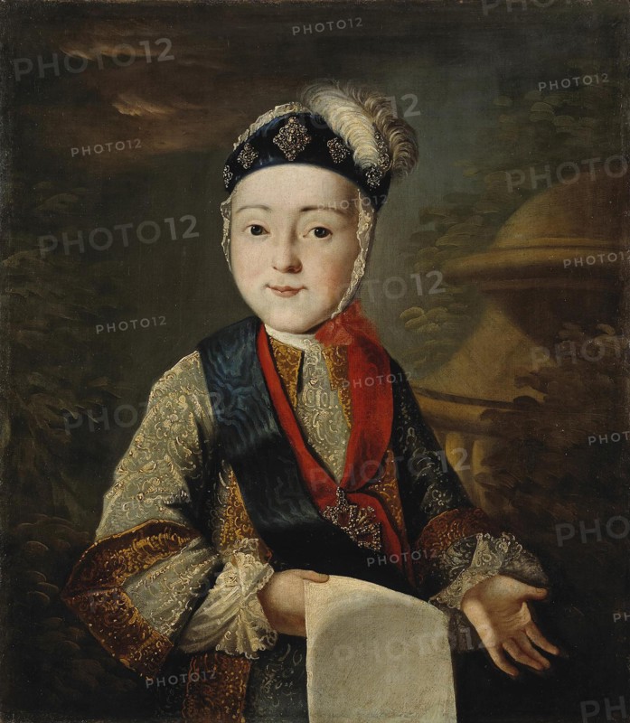 Portrait of Grand Duke Peter III. (1728-1762) as Child, 18th century. Artist: Anonymous