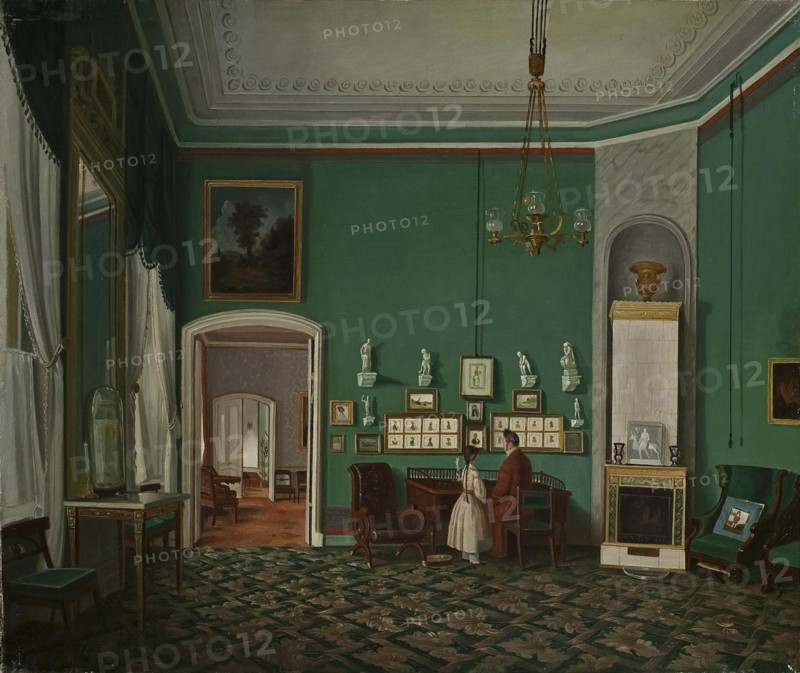 Interior with an Enfilade, 1830s. Artist: Anonymous