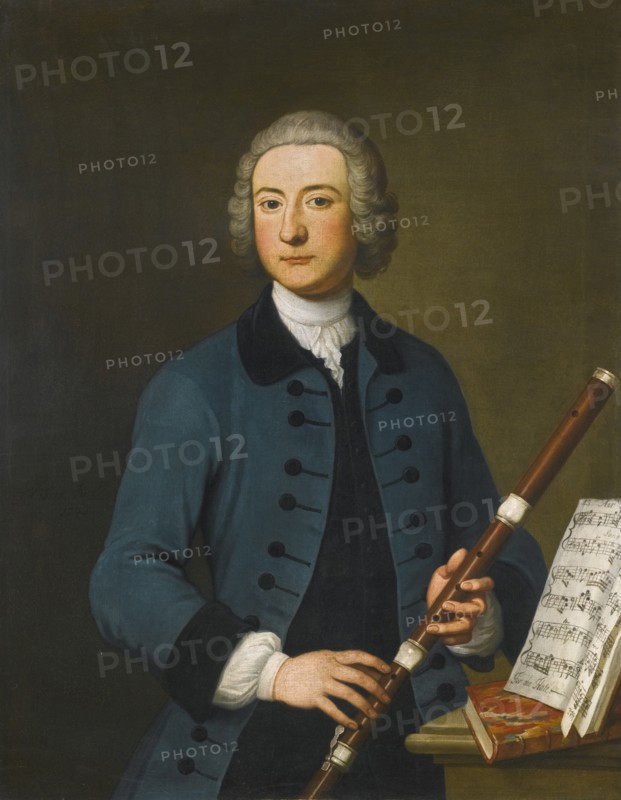 Portrait of Lewis Christian Austin Granom, 1743. Artist: Gibson, Thomas (c. 1680-1751)