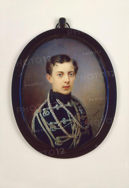 Portrait of Tsarevich Nicholas Alexandrovich of Russia (1843?1865), c. 1861. Artist: Rockstuhl, Alois Gustav (1798-1877)