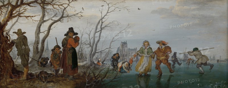Winter (Amusement on the Ice), 1625. Artist: Venne, Adriaen Pietersz. van de (1589-1662)