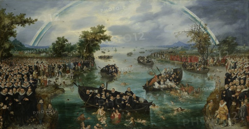 Fishing for Souls, 1614. Artist: Venne, Adriaen Pietersz. van de (1589-1662)
