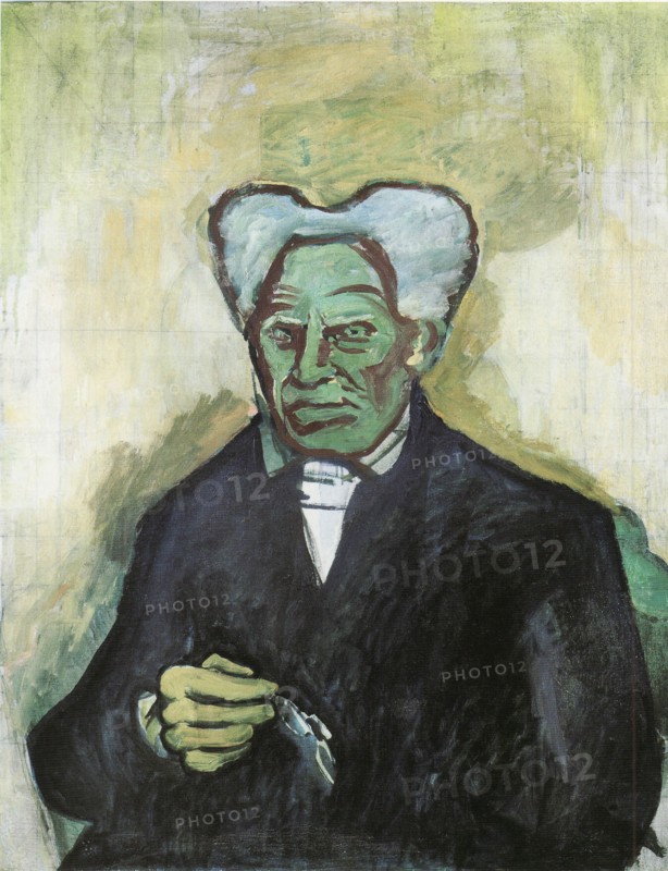 Portrait of Arthur Schopenhauer, 1908. Artist: Kubista, Bohumil (1884-1918)