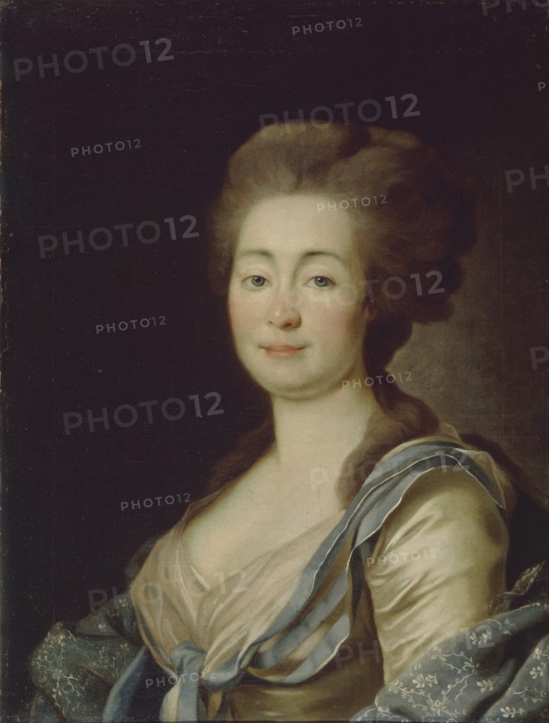 Portrait of Anna Dorothea Louise Schmidt, née Baroness Klossen, c. 1785. Artist: Levitsky, Dmitri Grigorievich (1735-1822)