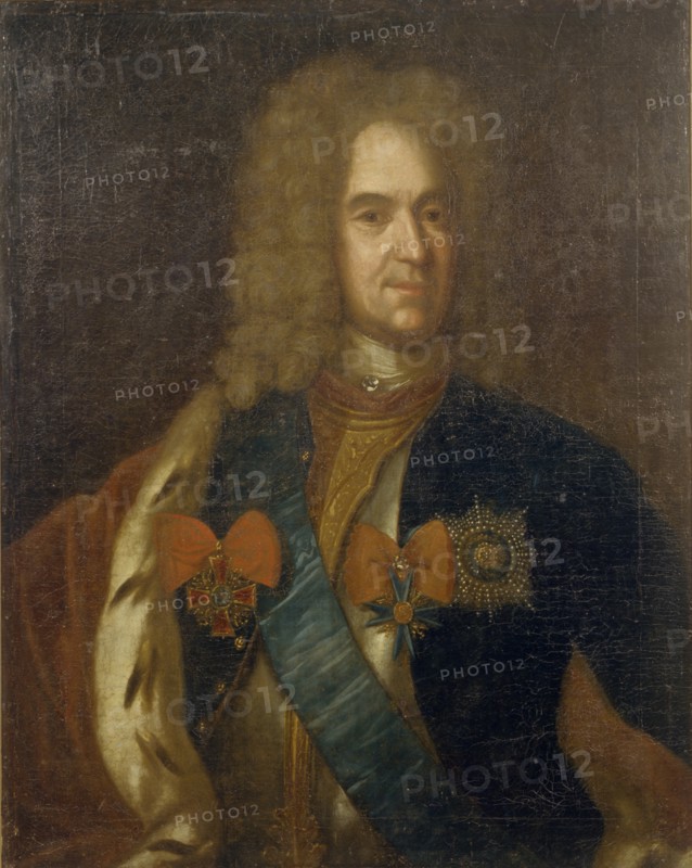 Portrait of Alexander Danilovich Menshikov, Generalissimo, Prince of the Holy Roman Empire and Duke  Artist: Anonymous