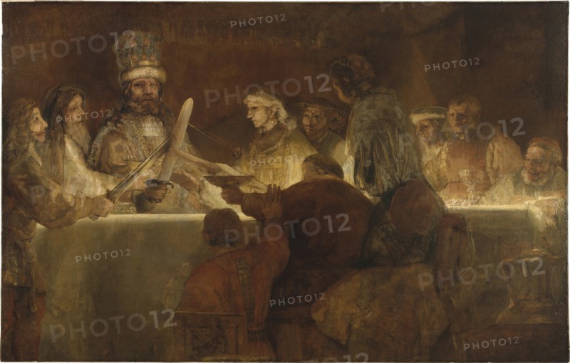 The Conspiracy of the Batavians under Claudius Civilis, 1662. Artist: Rembrandt van Rhijn (1606-1669)