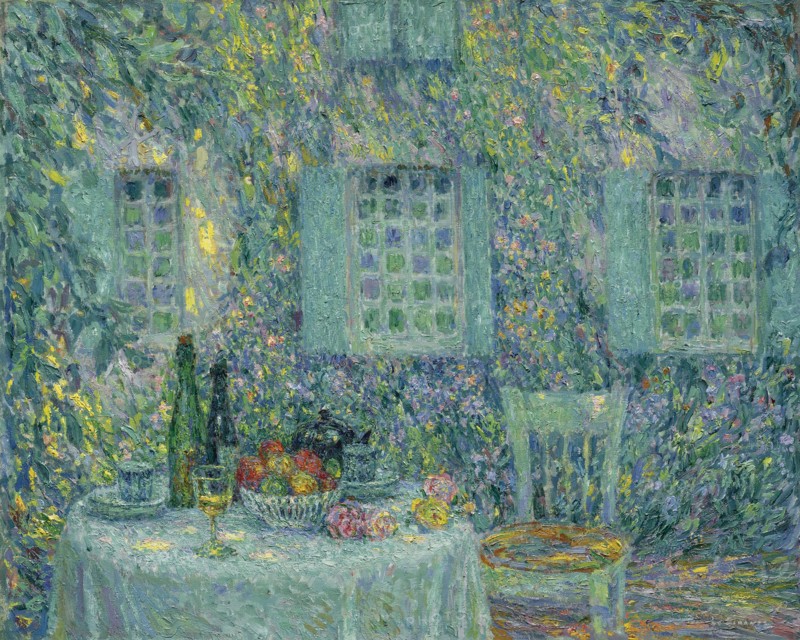 The Table. The Sun on the Leaves, Gerberoy, 1917. Artist: Le Sidaner, Henri (1862-1939)