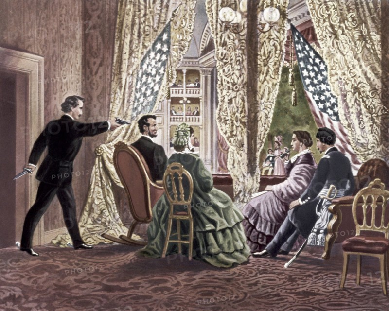 The Assassination of Abraham Lincoln, 1865. Artist: Anonymous