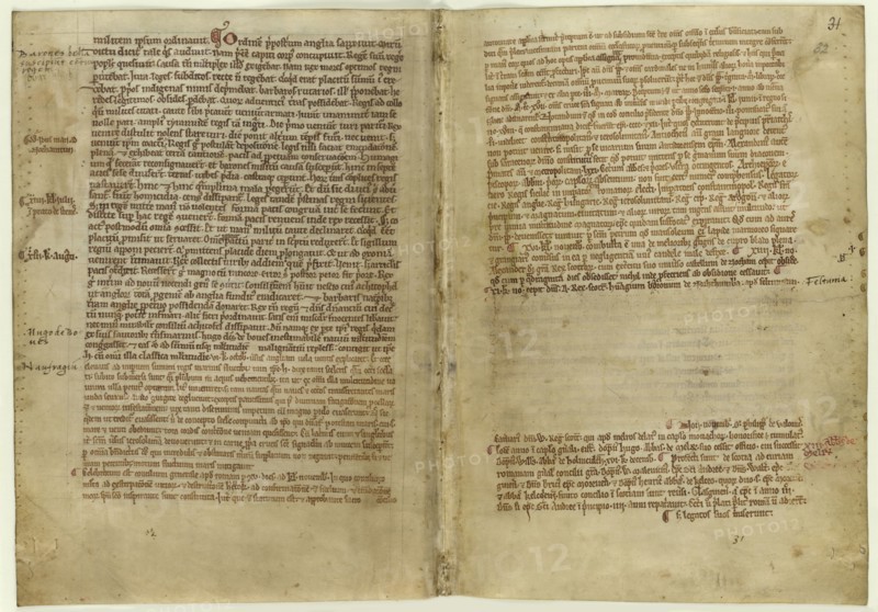 Verse account of Magna Carta in the Chronicle of Melrose Abbey, 1270s. Artist: Historical Document