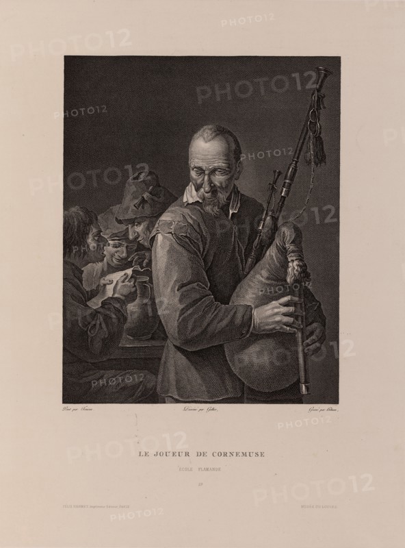 The Bagpiper. Artist: Helman, Isidore Stanislas (1743-1806/9)