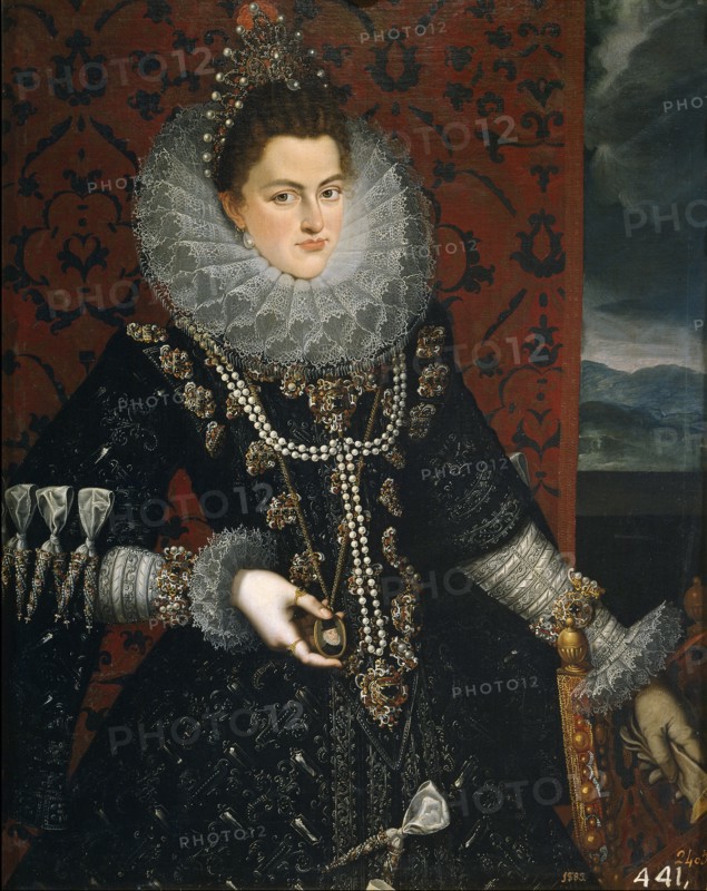 The Infanta Isabel Clara Eugenia (1566-1633), 1598-1599. Artist: Pantoja de la Cruz, Juán (1553-1608)